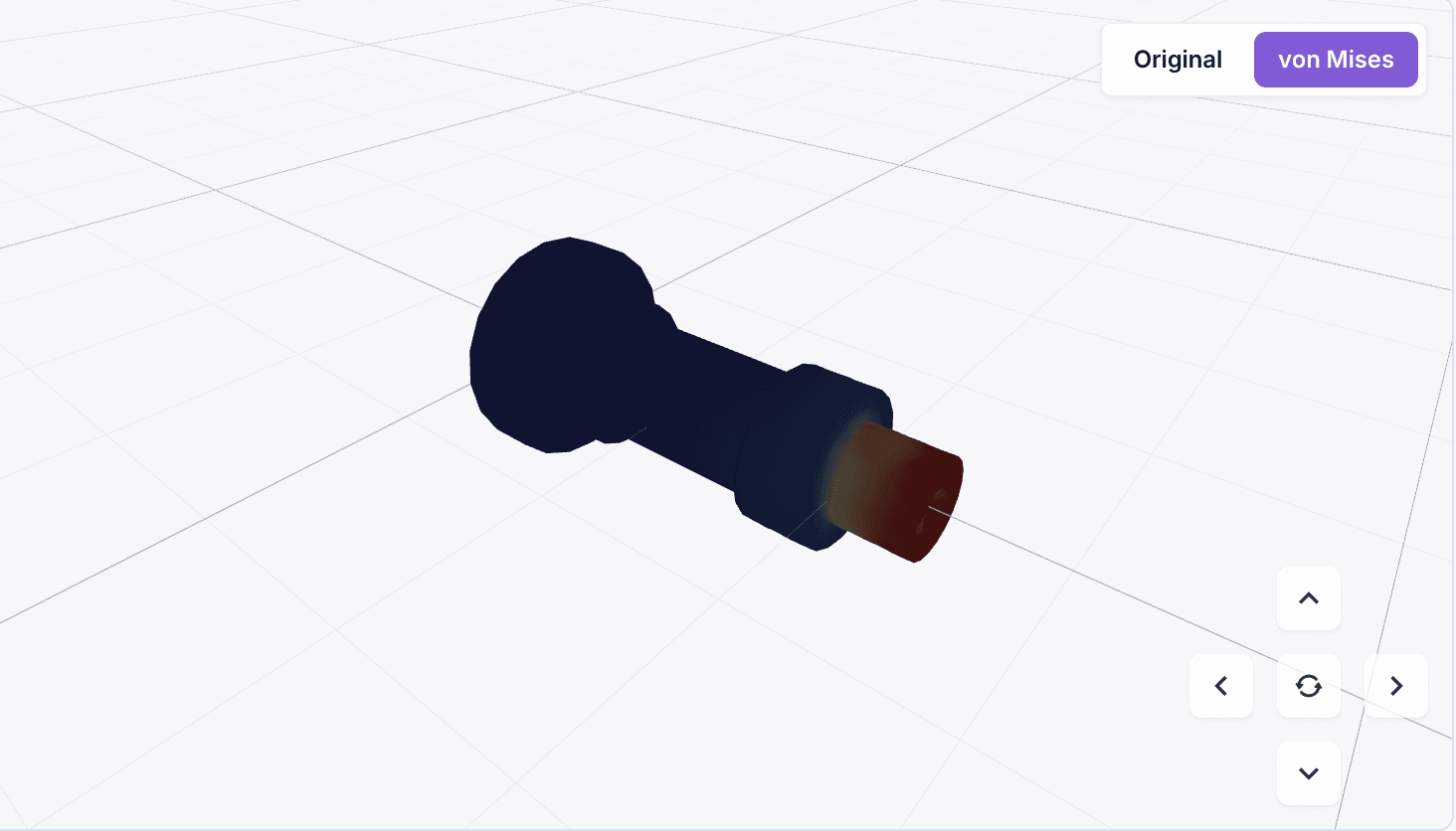 Screenshot of CAE Preview showing a von Mises stress result
